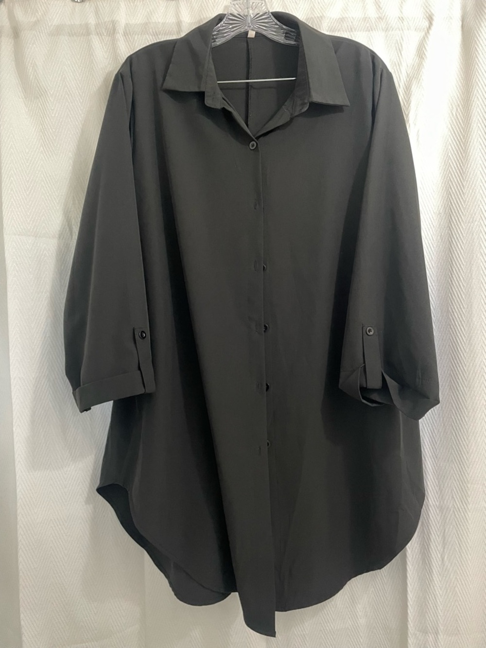 Oversized Black Button-Up Shirt
